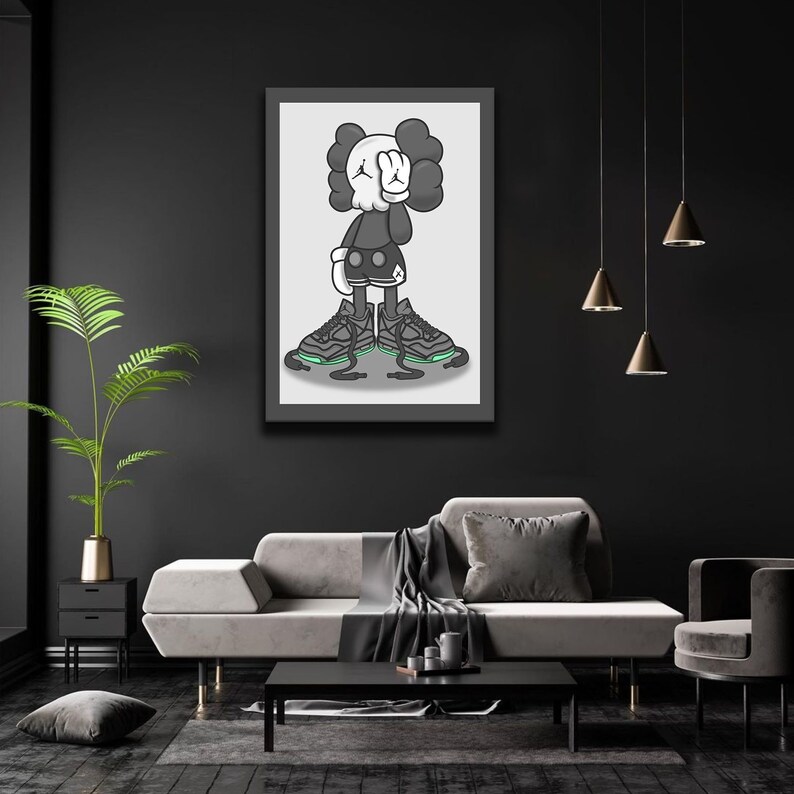 Hypebeast Wall Decor AJ4 Canvas High Quality Hype Canvas Etsy