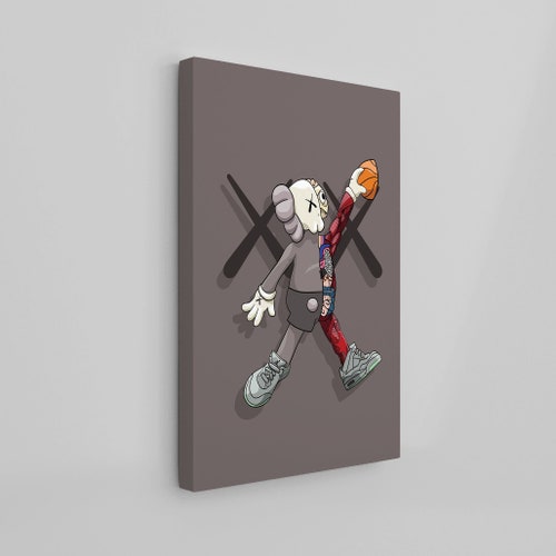 Hypebeast Kaws Canvas Hype Art Hypebeast Decor High Etsy