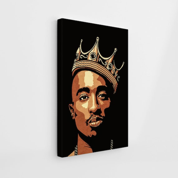 Tupac Crown 2pac Hip Hop Canvas High Quality Tupac Etsy Uk Tupac Crown 2pac Hip Hop Canvas High Quality Tupac Etsy Uk