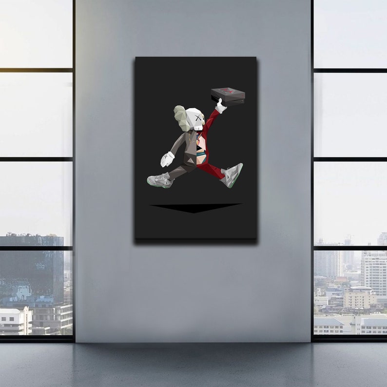 Hypebeast Kaws Canvas Hype Art Hypebeast Decor High Etsy