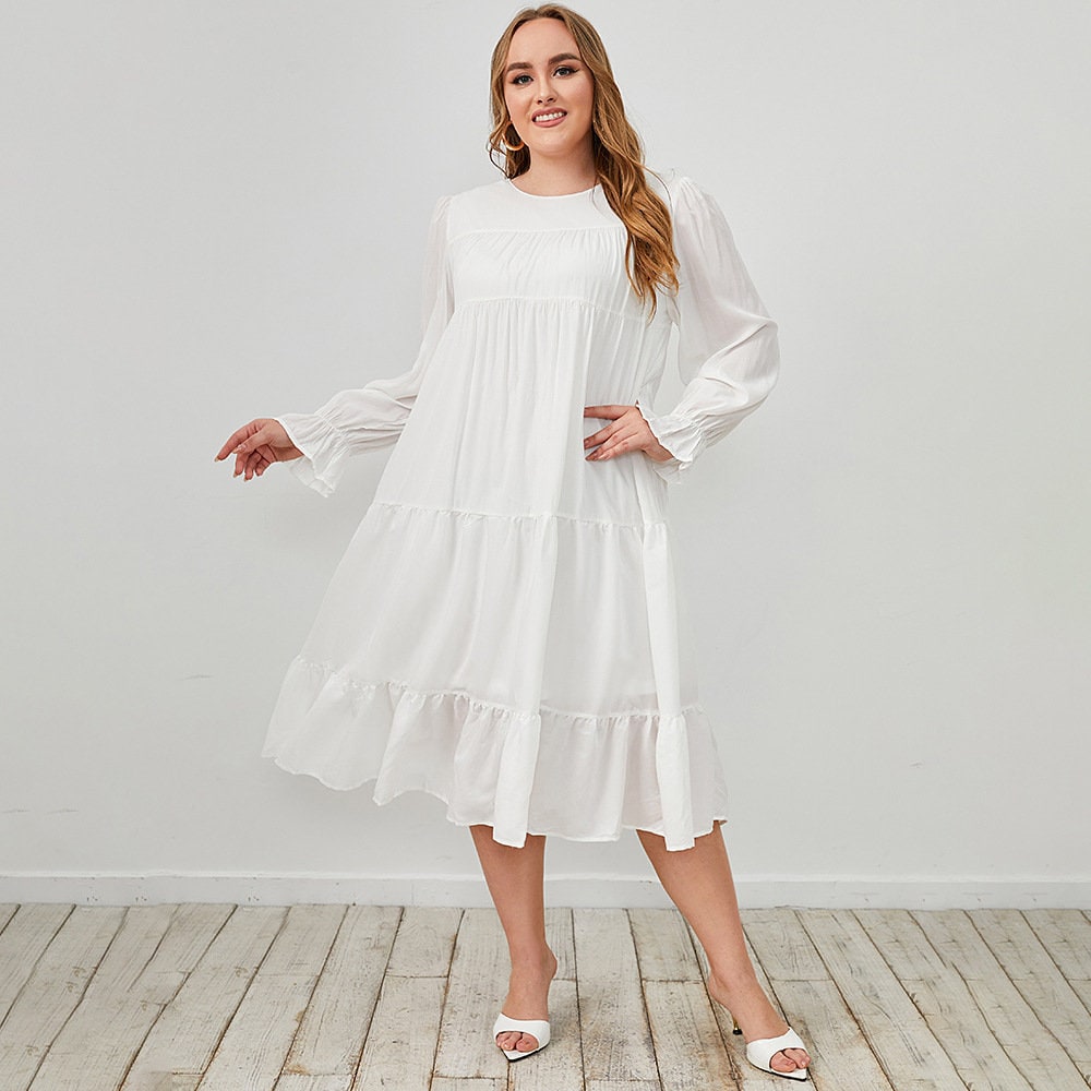 Plus Size White Dress - Etsy