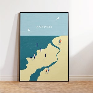 North Sea poster, maritime decoration