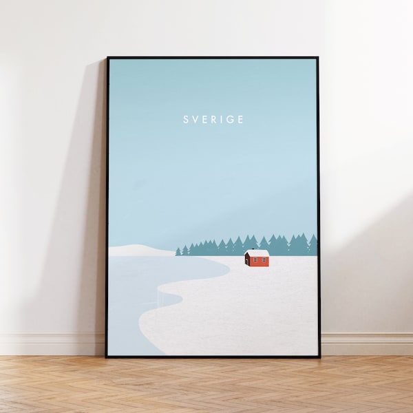 Schweden Poster, Skandinavien Print