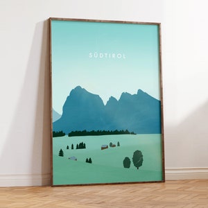 South Tirol print, mountain poster, landscape poster, dolomites posters, mountain gift