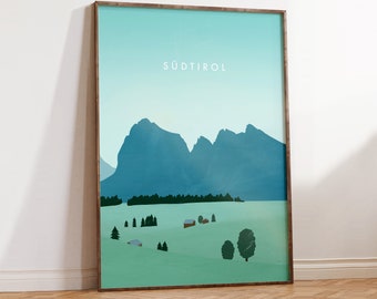 South Tirol print, mountain poster, landscape poster, dolomites posters, mountain gift