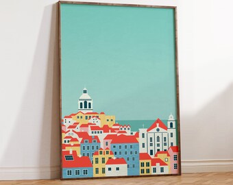 Lisbon Poster, lisbon print, Portugal Poster Print, Travel Poster, Lisbon souvenir