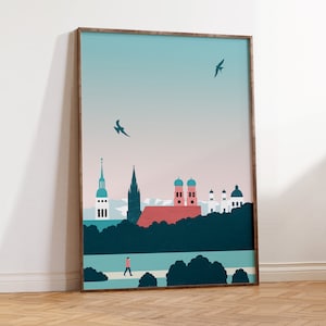 Munich Poster, Germany Print, Munich Travel City Print, minimalist Design