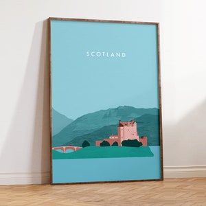 Cartel de Escocia, impresión de viaje