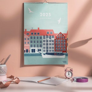 Wandkalender 2025, Reisekalender, illustriert  von Katinka Reinke