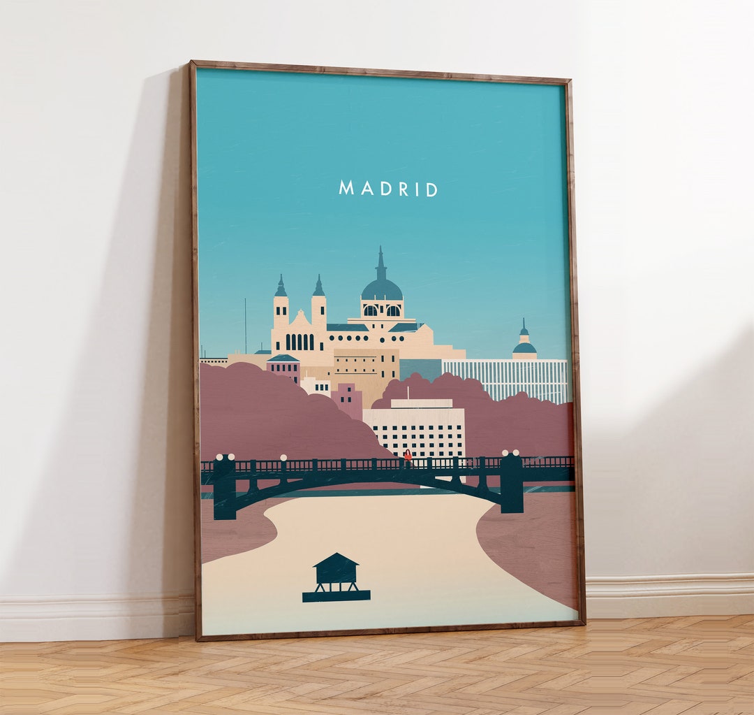 Madrid Poster, Spain Print, Spain Travel Wall Art - Etsy