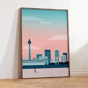 Berlin City Poster, Berlin Print, Berlin Skyline Kunstdruck