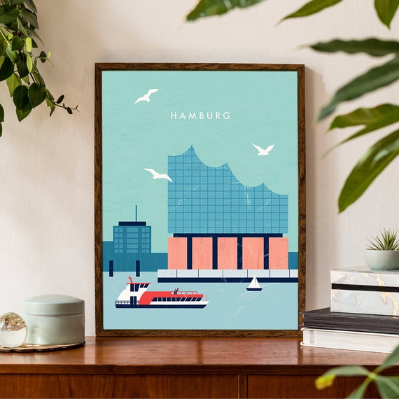 Home & Living Sustainable Hamburg Poster by Katinka Reinke Hamburg