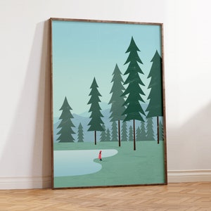 Waldbild, Wald Landschaft Poster, Natur Wanddeko