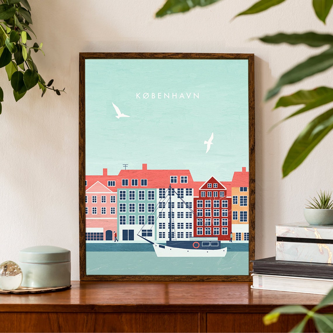 Sustainable Copenhagen Poster / Copenhagen Cities Poster / Etsy UK