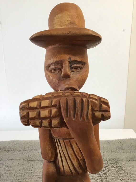 Vintage African American Hand Carved Wooden Figurine by H. Etsy