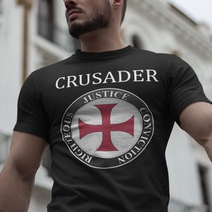 Crusader Symbol - Medieval Knight Shield Virtues T-shirt