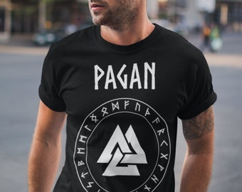 Pagan Norse Paganism Valknut with Runes T-Shirt