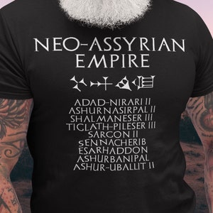Neo-Assyrian Empire - Neo-Assyrian Kings and Cuneiform - Mesopotamian History - Ancient Assyria T-shirt