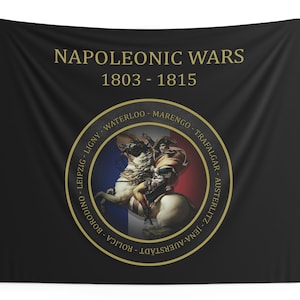 Napoleonic Wars - Battles of Napoleon Bonaparte - 19th Century Warfare - Indoor Wall Tapestry 60&quot; x 50&quot;