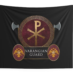 Varangian Guard - Imperial Chi Rho - Byzantine Empire Army Symbol Indoor Wall Tapestry 60&quot; x 50&quot;