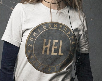Norse Goddess Hel Viking Runes T-Shirt