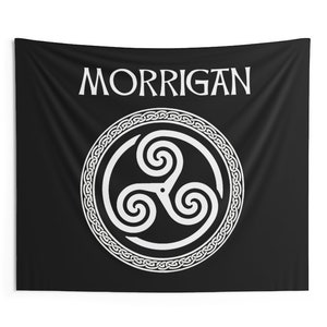 Morrigan Celtic Goddess of Witchcraft, Magic and Death Indoor Wall Tapestry 60&quot; x 50&quot;