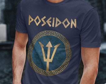 Poseidon Greek God of the Sea - Trident of the Ocean God - Gods of Olympus T-shirt