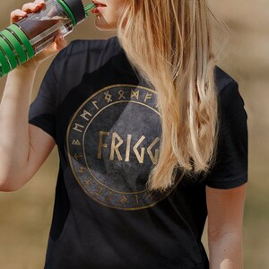Frigg Norse Goddess With Viking Runes T-shirt - Etsy