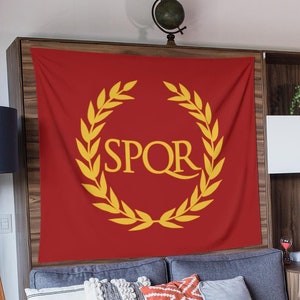 SPQR Ancient Rome Symbol Indoor Wall Tapestry 60" x 50"