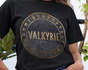 Valkyrie - Bearers of the Slain - Norse Mythology - Norse Runes T-shirt
