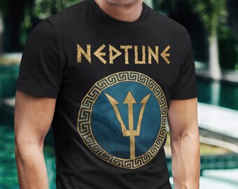 Neptune Ancient Roman God of the Sea - God of Storms and Horses- Roman God T-shirt