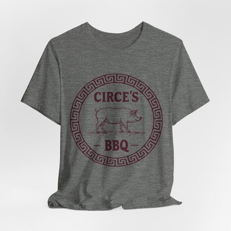 Circe's BBQ - The Odyssey - Funny Greek Mythology T-shirt Deep Heather