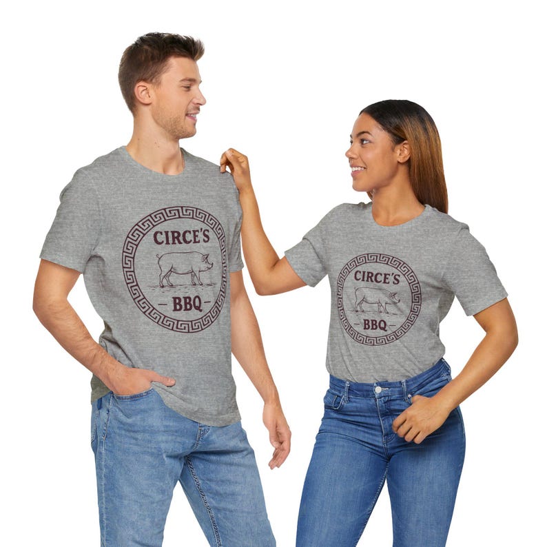 Circe's BBQ - The Odyssey - Funny Greek Mythology T-shirt Athletic Heather