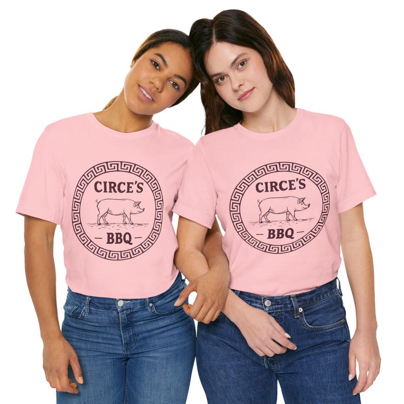 Circe's BBQ - The Odyssey - Funny Greek Mythology T-shirt Pink