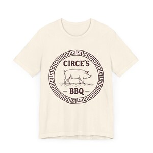 Circe's BBQ - The Odyssey - Funny Greek Mythology T-shirt Natural