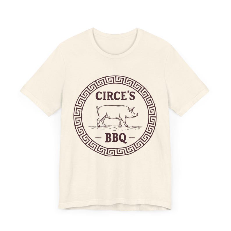 Circe's BBQ - The Odyssey - Funny Greek Mythology T-shirt Natural