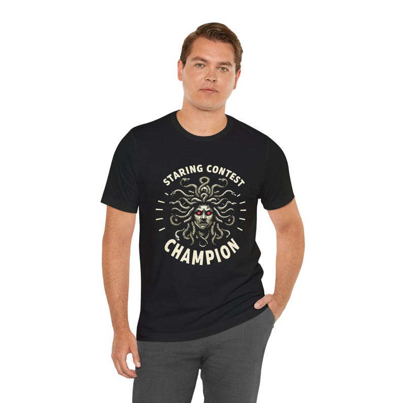 Staring Contest Champion Medusa T-Shirt image 4
