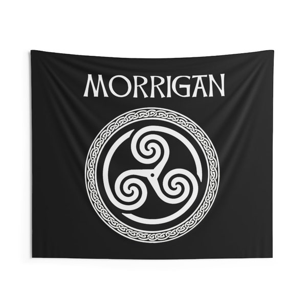 Morrigan Celtic Goddess of Witchcraft, Magic and Death Indoor Wall Tapestry 60" x 50"