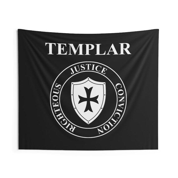 Templar Virtues of the Knights Templar Shield Indoor Wall Etsy