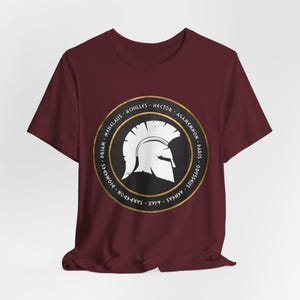 Trojaanse oorlog - Heroes of the Iliad-T-shirt Maroon