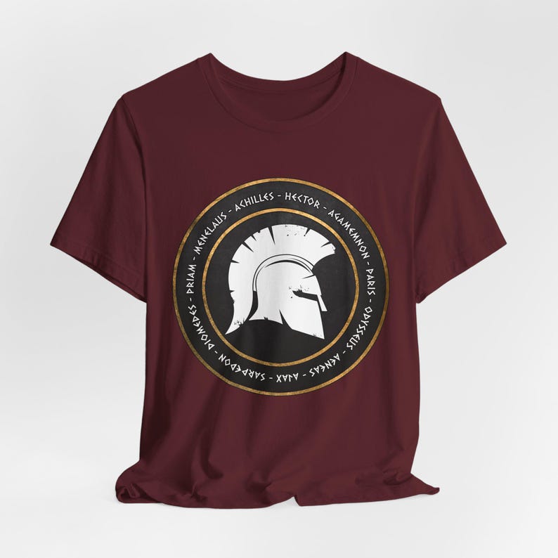 Trojaanse oorlog - Heroes of the Iliad-T-shirt Maroon