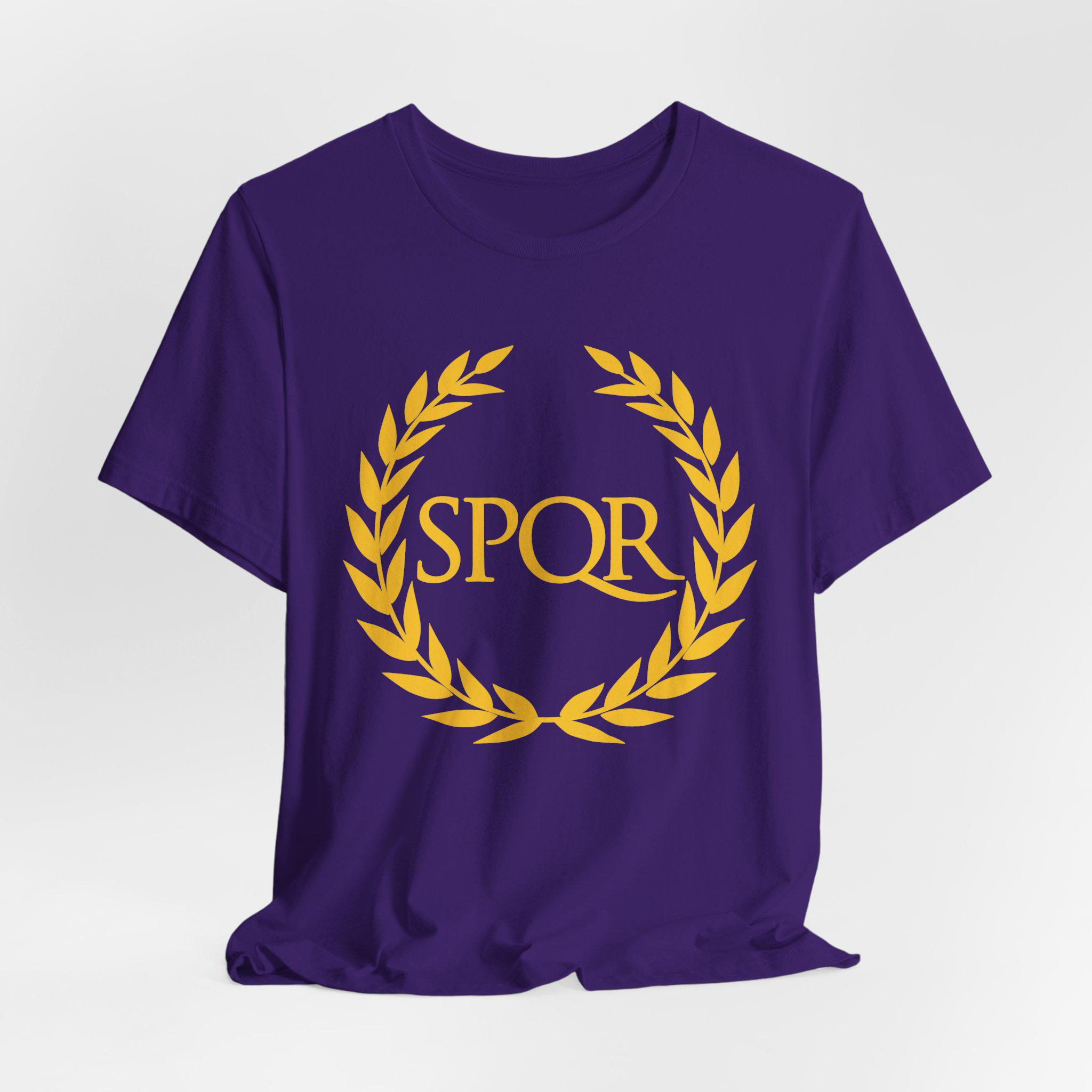 Shirtzshop Maglietta Uomo Roma 2.0 Con Scritta SPQR - Nero, Taglia XXL - 4