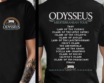 Odysseus Mittelmeer Tour - Lustige griechische Mythologie - Die Odyssee Doppelseitiges T-Shirt