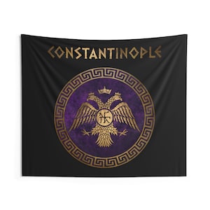 Constantinople Byzantine Empire Symbol of Byzantium Indoor Wall Tapestry 60&quot; x 50&quot;