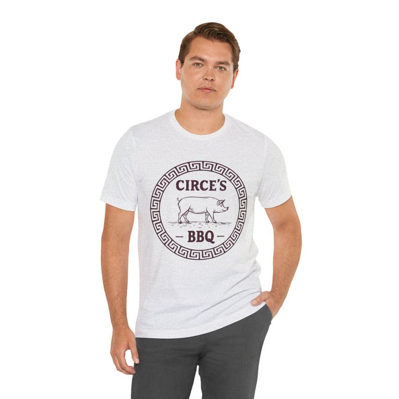 Circe's BBQ - The Odyssey - Funny Greek Mythology T-shirt Ash