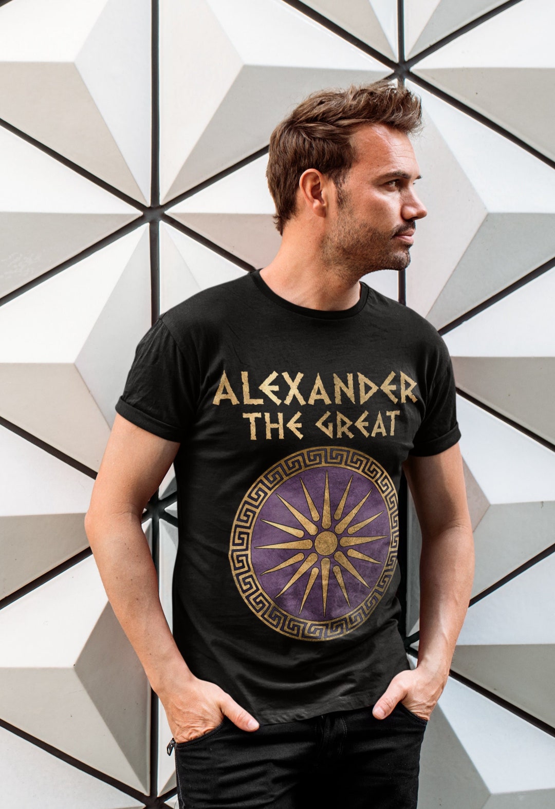 Buy Alexander the Great Ancient Makedon Phalangite Shield T-shirt Online  in India