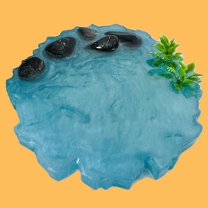 Sandtray therapy miniature resin lake