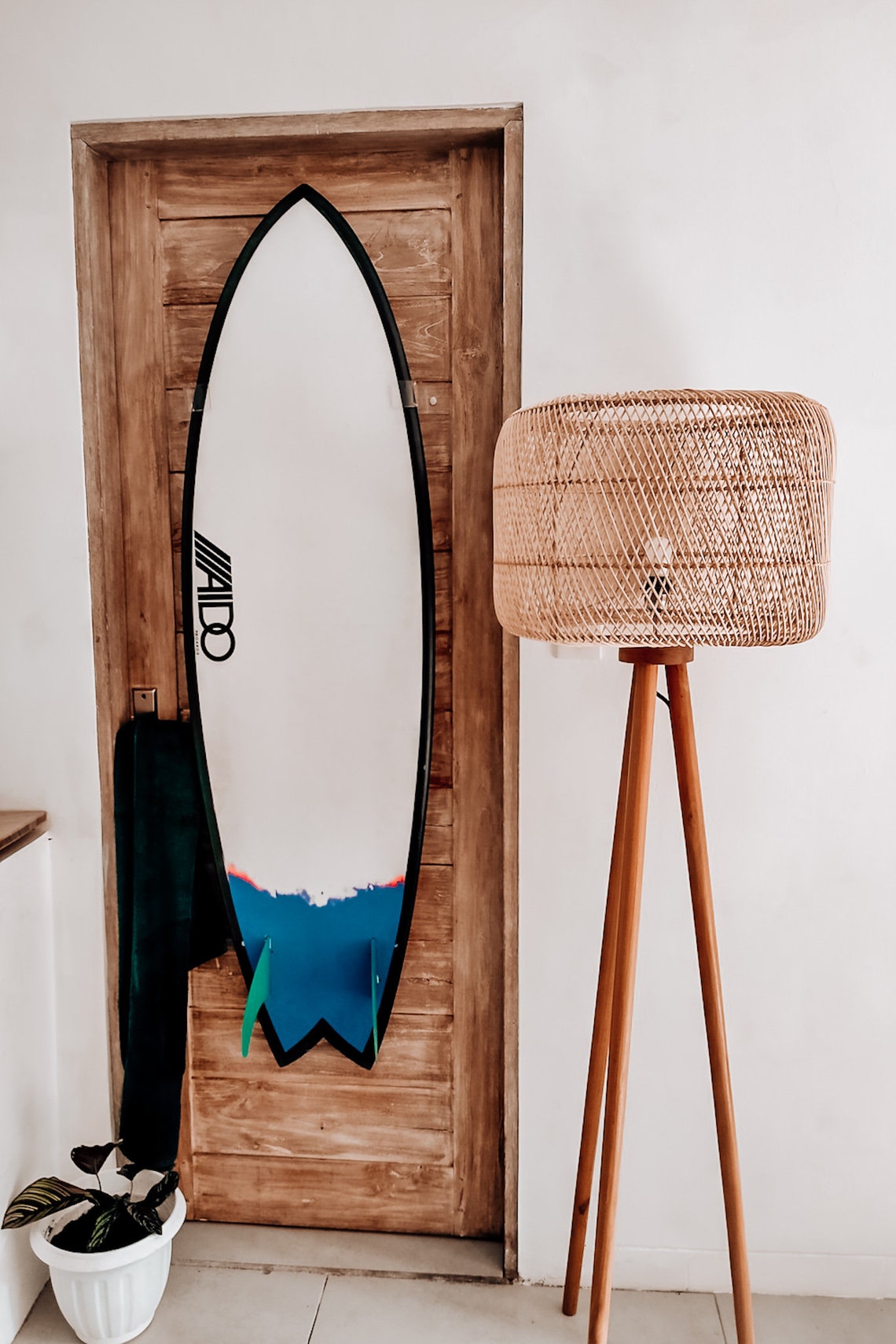 Vertical Surfboard Wall Mount Surfer Gift Surfboard Wall Decor
