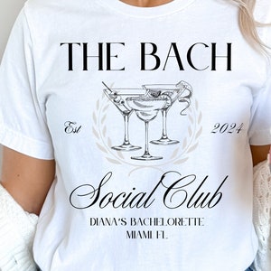 バチェロレッテ ソーシャル クラブ カスタム パーソナライズ T シャツ マイアミ ラグジュアリー シャツ チャールストン ソーシャル クラブ バチェロレッテ、スコッツデール バチェロレッテ