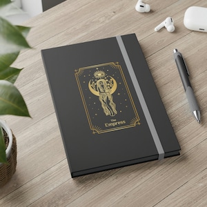 Geschenk für spirituelle Person Die Kaiserin Tarot Card Aesthetic Hardcover Journal